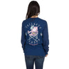 Tailgate Season Long Sleeve Tee in Estate Blue by Lauren James - Country Club Prep