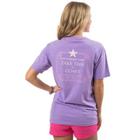 Take Time To Coast Pocket Tee Shirt in Lilac Purple by Southern Tide - Country Club Prep