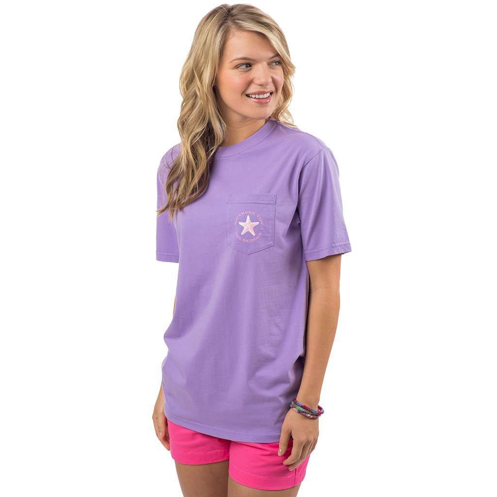 Take Time To Coast Pocket Tee Shirt in Lilac Purple by Southern Tide - Country Club Prep