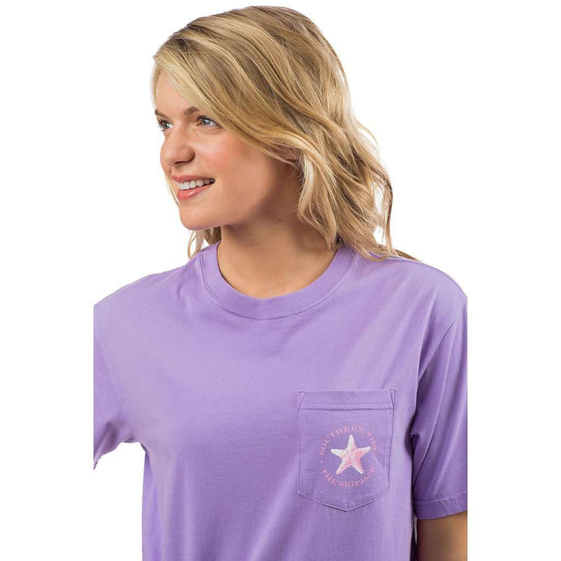 Take Time To Coast Pocket Tee Shirt in Lilac Purple by Southern Tide - Country Club Prep