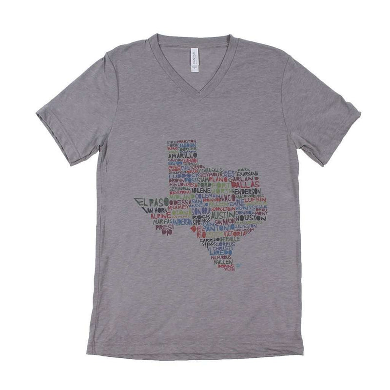 Texas Cities and Towns V-Neck by Southern Roots - Country Club Prep