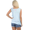 Texas Lovely State Pocket Tank Top in Blue by Lauren James - Country Club Prep