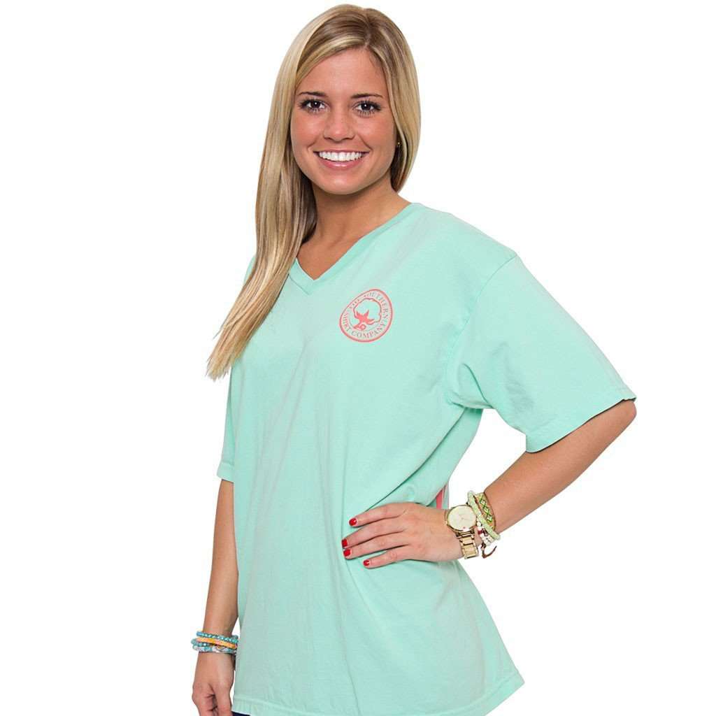 The Carly V-Neck Tee in Reef by The Southern Shirt Co. - Country Club Prep