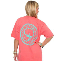 The Carly V-Neck Tee in Sugar Coral Pink by The Southern Shirt Co. - Country Club Prep