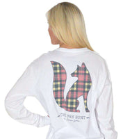 The Fox Hunt Long Sleeve Tee in White by Lauren James - Country Club Prep