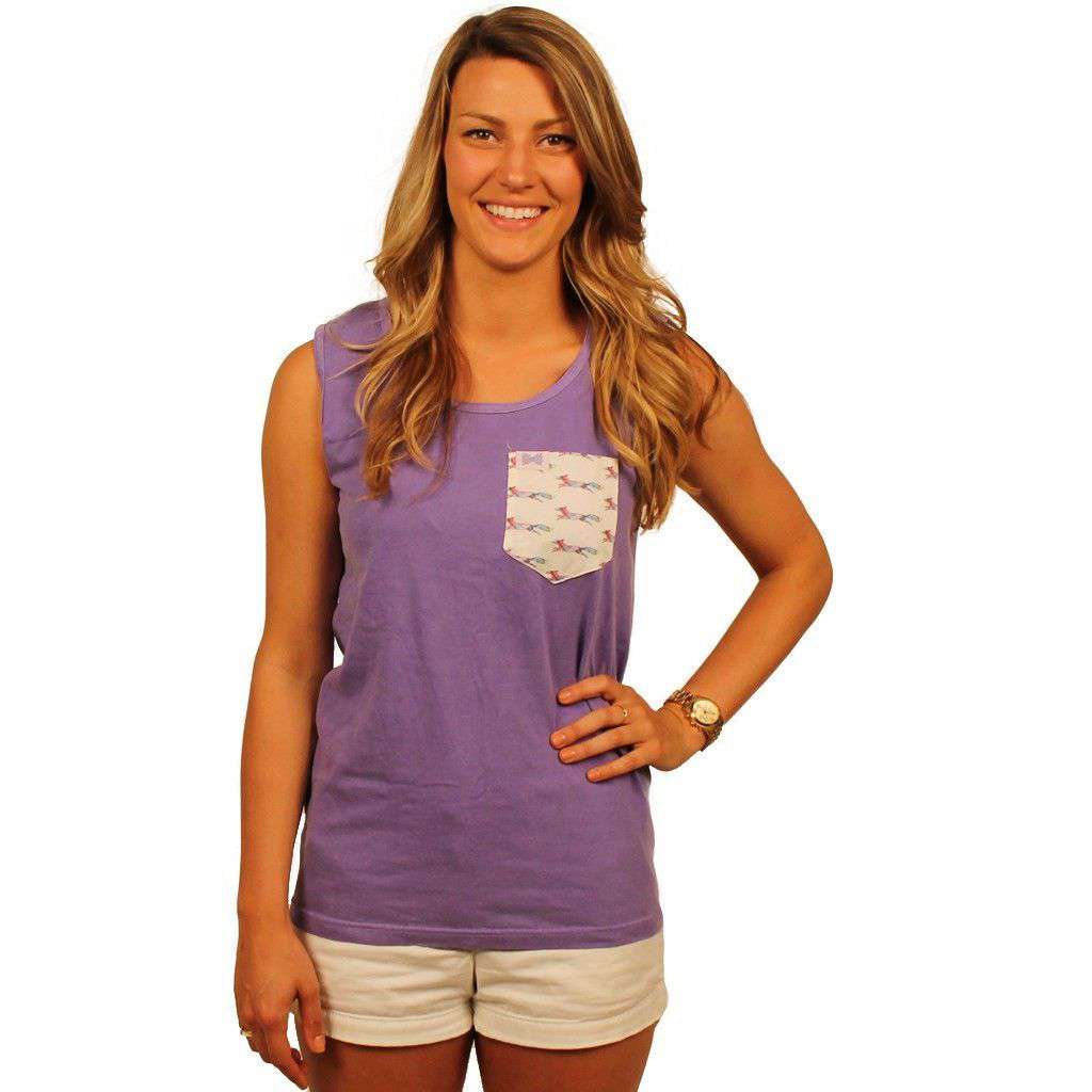 The Limited Edition Longshanks Unisex Tank Top in Alfalfa Purple by the Frat Collection - Country Club Prep