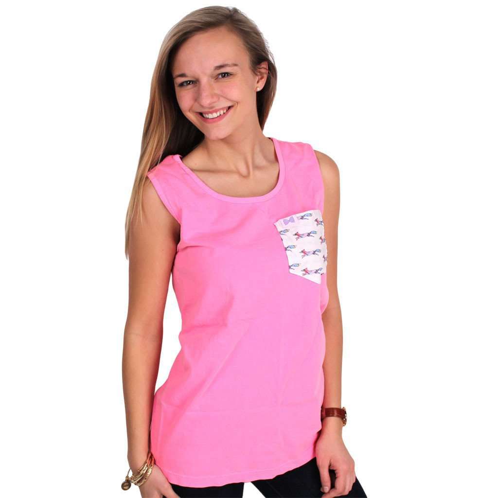 The Limited Edition Longshanks Unisex Tank Top in Pink by the Frat Collection - Country Club Prep