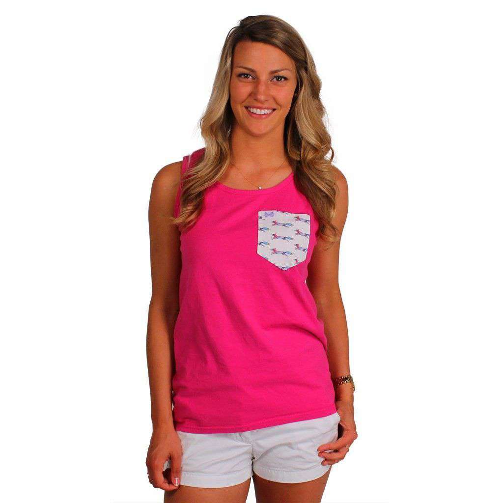 The Limited Edition Longshanks Unisex Tank Top in Rasberry by the Frat Collection - Country Club Prep