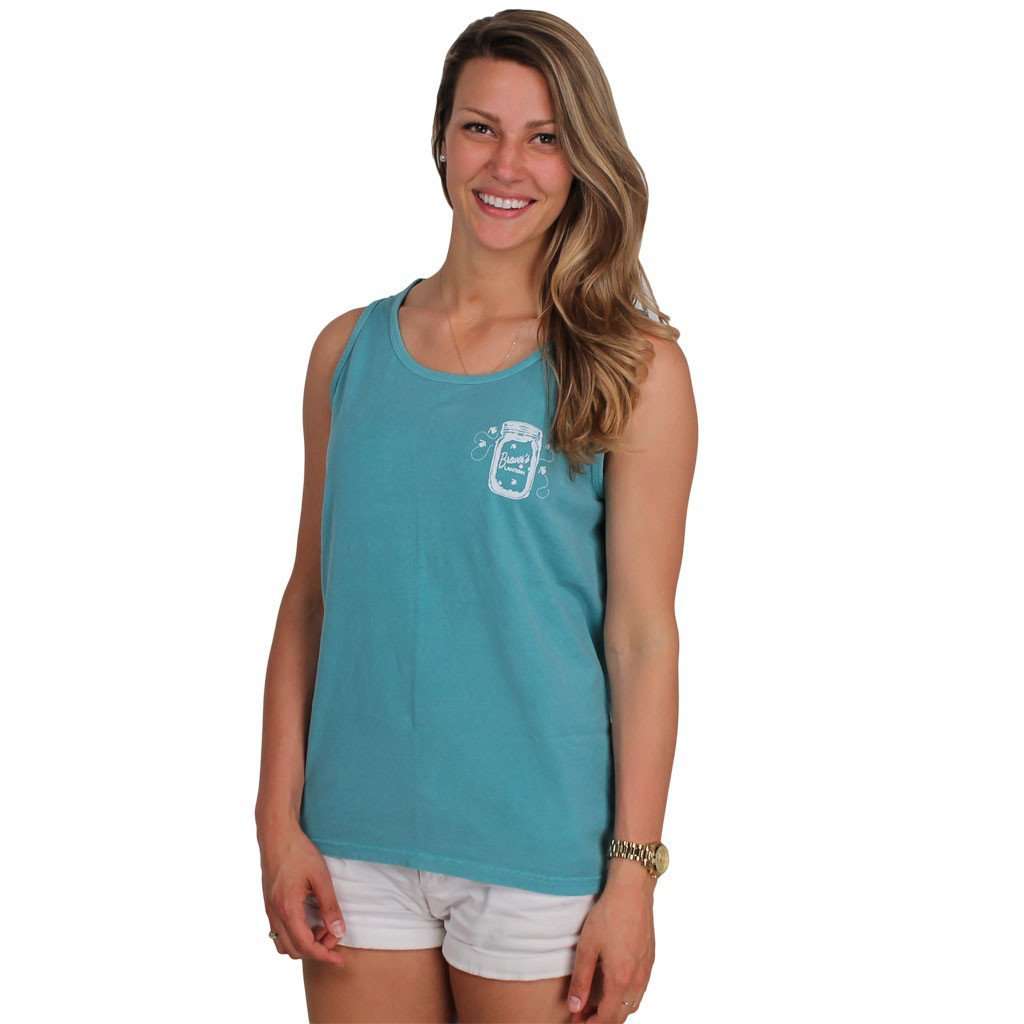 The Mason Jar Tank in Seafoam Green by Brewer's Lantern - Country Club Prep