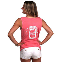 The Mason Jar Tank in Watermelon by Brewer's Lantern - Country Club Prep