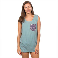 The Pickens Unisex Tank Top in Ocean Breeze Teal by the Frat Collection - Country Club Prep