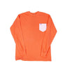 The Signature Unisex Long Sleeve Tee Shirt in Salmon by the Fraternity Collection - Country Club Prep