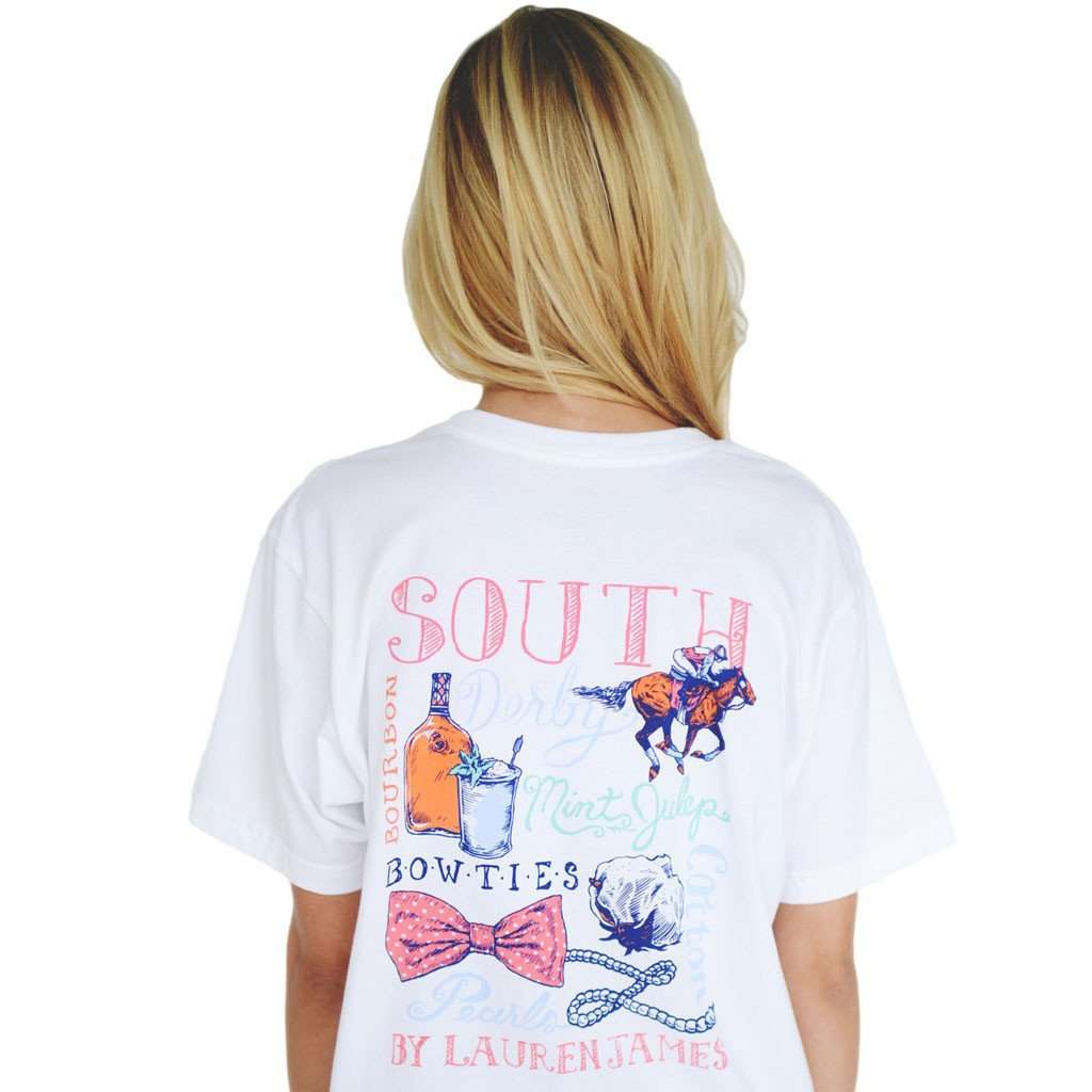 The South Tee in White by Lauren James - Country Club Prep