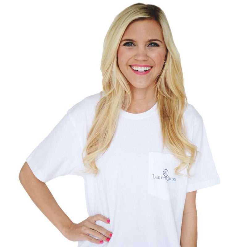 The South Tee in White by Lauren James - Country Club Prep
