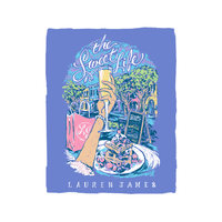 The Sweet Life Brunch Long Sleeve Tee in Violet by Lauren James - Country Club Prep