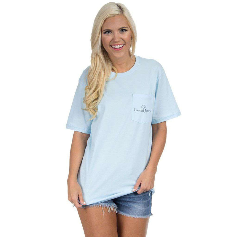 The Sweet Life - Hay Bale Tee in Light Blue by Lauren James - Country Club Prep