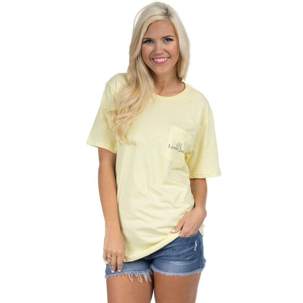 The Sweet Life - Marlin Fishin Darlin Tee in Yellow by Lauren James - Country Club Prep