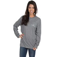 The Sweet Life Skiing Long Sleeve Tee in Dark Heather Grey by Lauren James - Country Club Prep