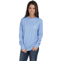 The Sweet Life Skiing Long Sleeve Tee in Polar Blue by Lauren James - Country Club Prep