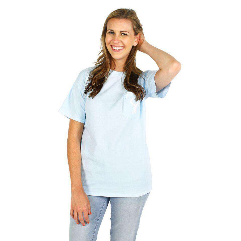 Tied & True Tee in Chambray by Jadelynn Brooke - Country Club Prep