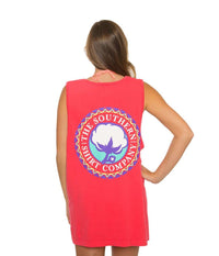 Tribal Tank Top in Tropical Red by Southern Shirt Co. - Country Club Prep