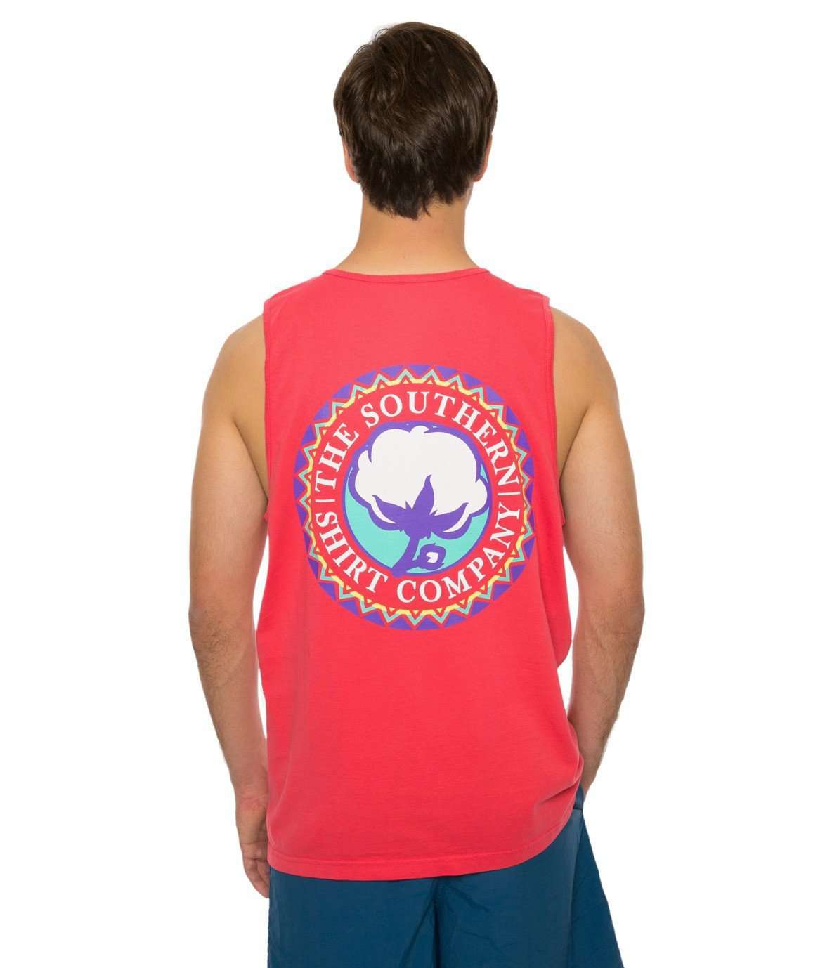 Tribal Tank Top in Tropical Red by Southern Shirt Co. - Country Club Prep