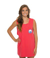 Tribal Tank Top in Tropical Red by Southern Shirt Co. - Country Club Prep