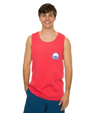 Tribal Tank Top in Tropical Red by Southern Shirt Co. - Country Club Prep