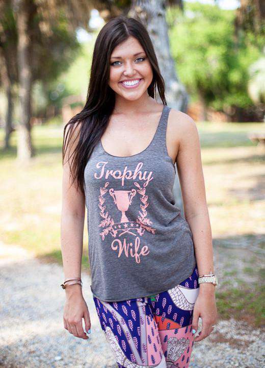 Trophy Wife Tank Top in Coffee by Judith March - Country Club Prep