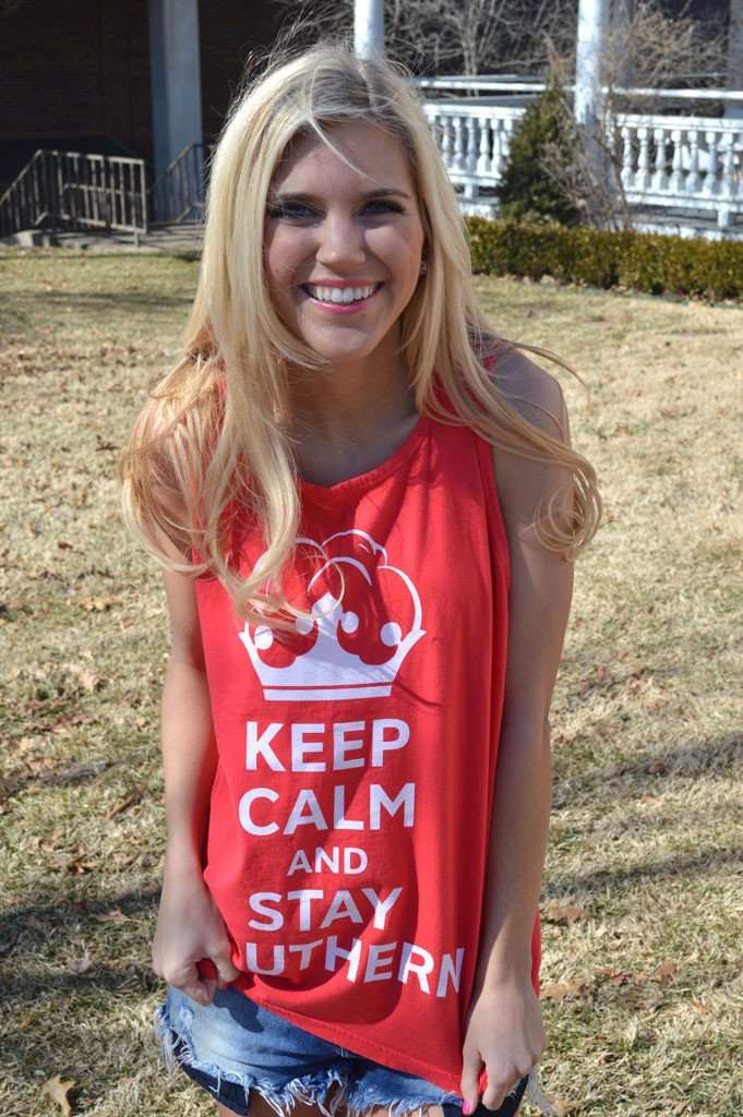 Unisex Keep Calm and Stay Southern Tank Top in Red by Lauren James - Country Club Prep