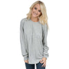 University of Arkansas Helmet Long Sleeve Tee in Heather Grey by Lauren James - Country Club Prep