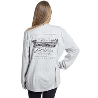 University of Georgia Long Sleeve Stadium Tee in Heather Grey by Lauren James - Country Club Prep