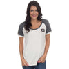 University of Georgia Vintage Tailgate Tee in White and Heathered Grey by Lauren James - Country Club Prep