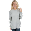 University of South Carolina Helmet Long Sleeve Tee in Heather Grey by Lauren James - Country Club Prep