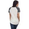 University of South Carolina Vintage Tailgate Tee in White & Heathered Grey by Lauren James - Country Club Prep