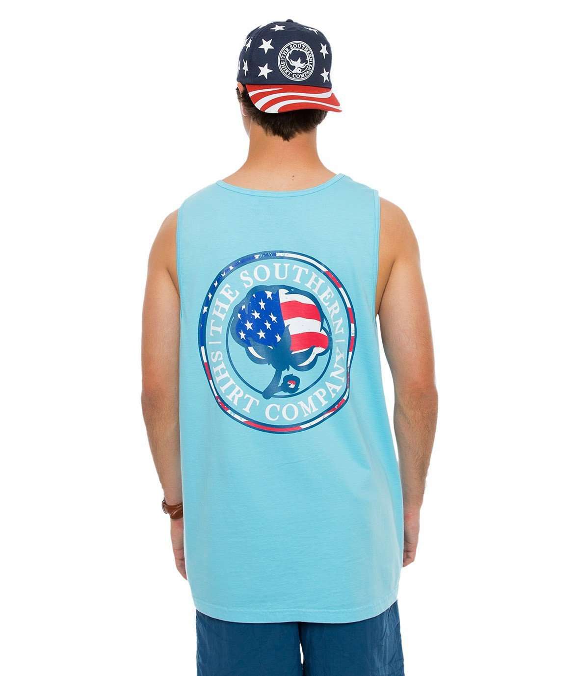 USA Logo Tank in Atlas by Southern Shirt Co. - Country Club Prep