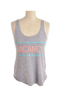 Vacancy Tank Top in Grey by Judith March - Country Club Prep