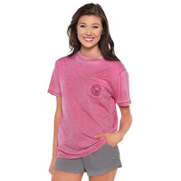 Vintage Burnout Tee in Berry by The Southern Shirt Co. - Country Club Prep