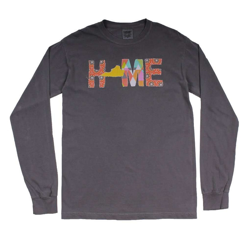 Virginia Home Long Sleeve Tee in Gray by Southern Roots - Country Club Prep