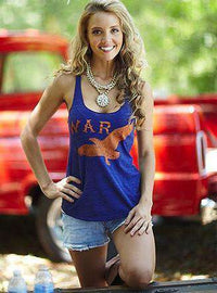 War Eagle Tank Top in Indigo by Judith March - Country Club Prep