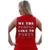 We The People Like to Party Tank in Firecracker Red by Jadelynn Brooke - Country Club Prep