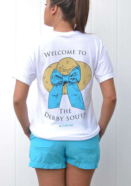 Welcome to the Derby South Tee in White by South Sail - Country Club Prep