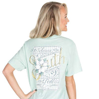 Welcome to the South Pocket Tee in Mint by Lauren James - Country Club Prep
