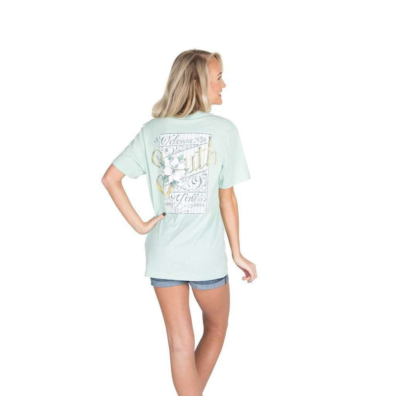 Welcome to the South Pocket Tee in Mint by Lauren James - Country Club Prep