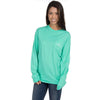 Whatever Floats Your Boat Long Sleeve Tee Shirt in Seafoam by Lauren James - Country Club Prep