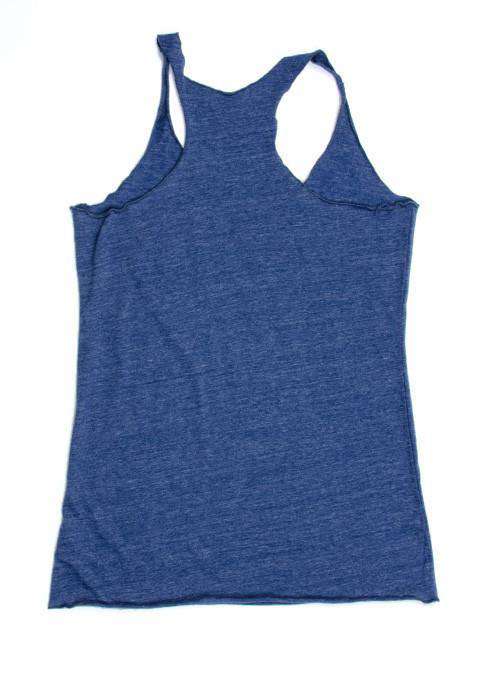 Women's Back to Back World War Champs Racerback Tank Top in Navy by Rowdy Gentleman - Country Club Prep