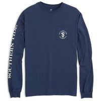 Women's Long Sleeve Skipjack Seal Tee in Nautical Navy by Southern Tide - Country Club Prep