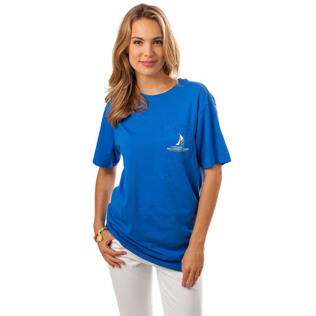 Women's Set Sail Tee in Legacy Blue by Southern Tide - Country Club Prep