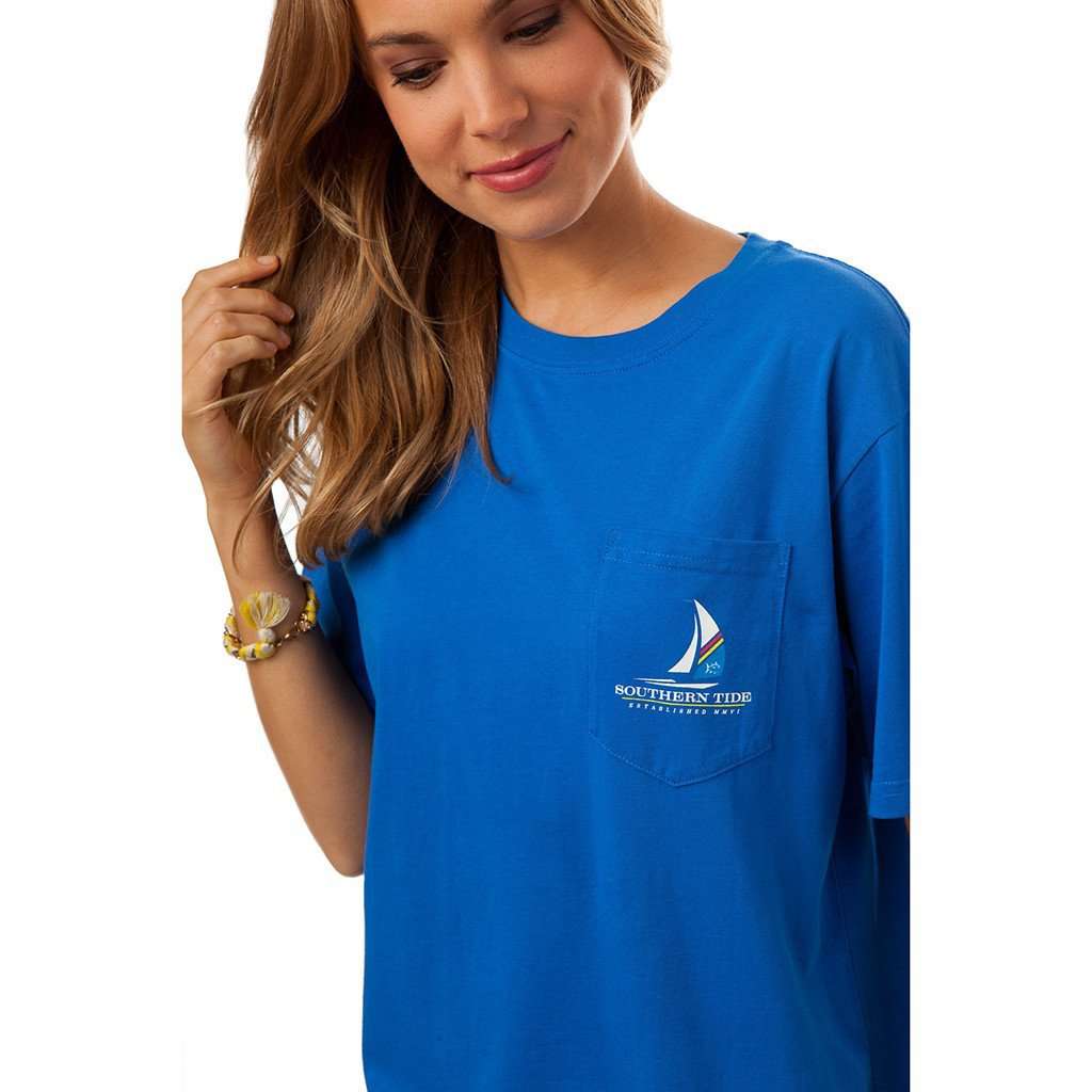Women's Set Sail Tee in Legacy Blue by Southern Tide - Country Club Prep