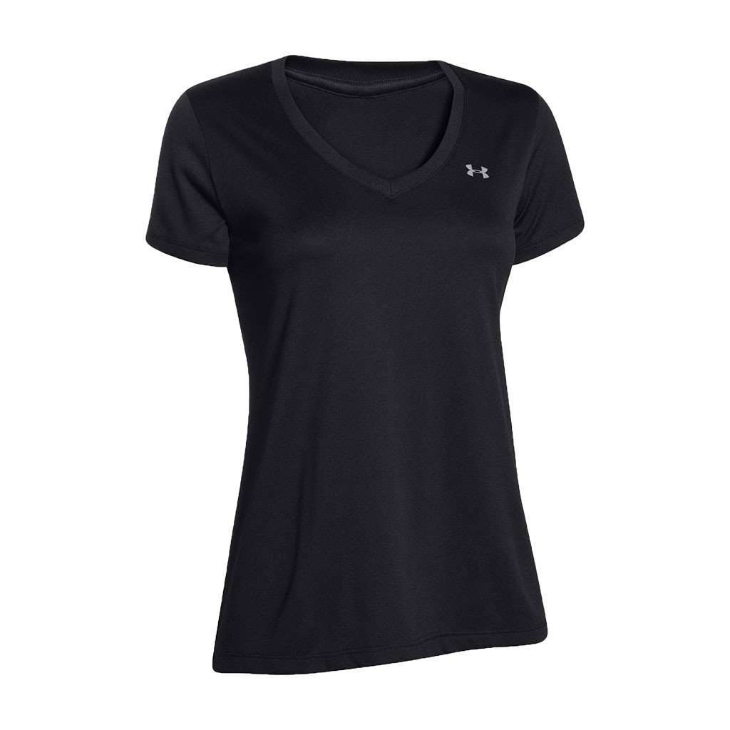 Women's UA Tech™ V-Neck in Black by Under Armour - Country Club Prep
